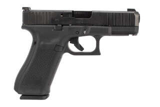 Glock Blue Label G45 Gen 5 MOS 9mm handgun with 17-round magazines and night sights.